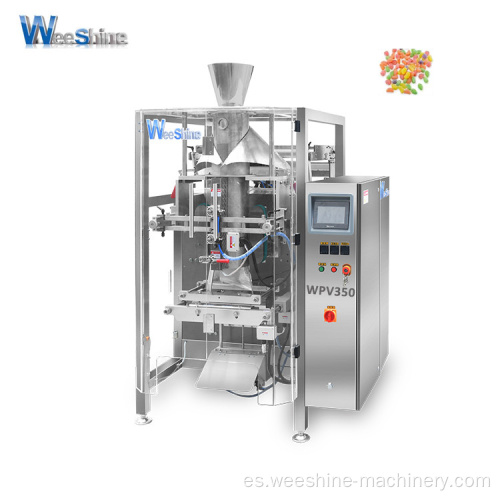 Máquina de envasado de llenado de pesaje gomoso de aperitivos de chips granulares verticales WPV350 completamente automático CHINA